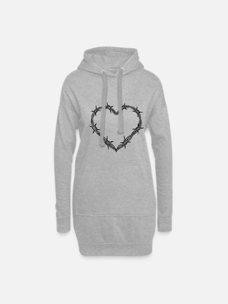 Xed - Hoodie-Kleid - Grau meliert