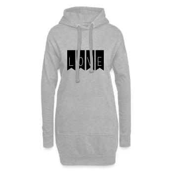 LIEBE. GERADE VERHEIRATET. ES LEBE DIE MARYS. JUNGGESELLINNENABSCHIED - Hoodie-Kleid - Grau meliert - Vorne