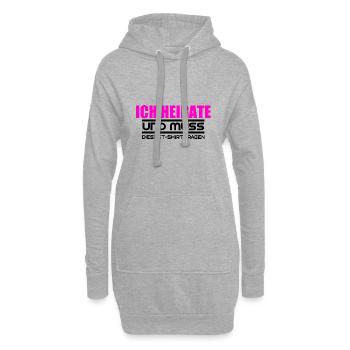 Junggesellenabschied / Heirat / T-shirt / JGA - Hoodie-Kleid - Grau meliert - Vorne
