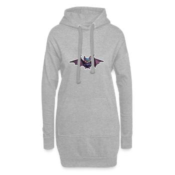 Bat / Vampire / Dracula / Animal / Halloween - Hoodie Dress - heather grey - Front
