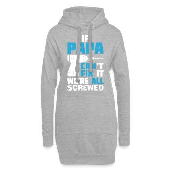 Handwerker - Hoodie-Kleid - Grau meliert - Vorne