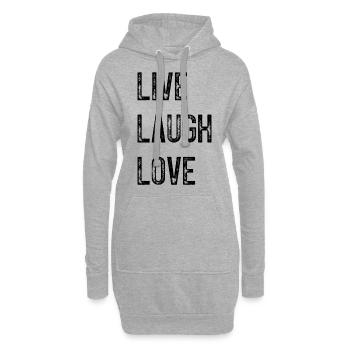 LIVE LAUGH LOVE SPRUCH - Hoodie-Kleid - Grau meliert - Vorne
