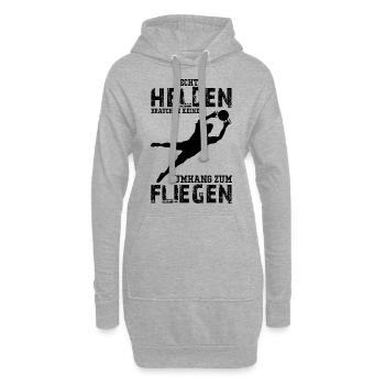 Echte Helden Fußball Fußballer - Hoodie-Kleid - Grau meliert - Vorne