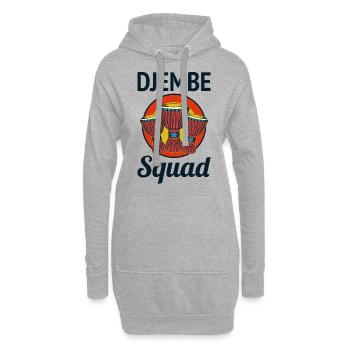 Djembe Squad Batteur Musique Tambour Musicien - Sweat-shirt à capuche long Femme - gris chiné - Devant
