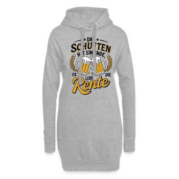 Das Schuften Hat Ein Ende, Es Lebe Die Rente - Hoodie-Kleid - Grau meliert - Vorne