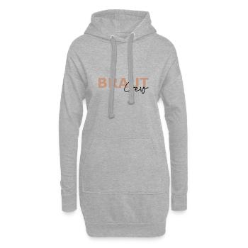 Braut Crew T-Shirt JGA, Junggesellenabschied - Hoodie-Kleid - Grau meliert - Vorne