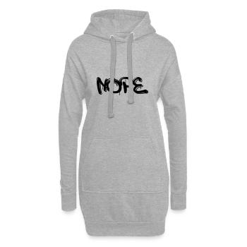 Nope mit Graffiti oder Sprayer Schrift - Hoodie-Kleid - Grau meliert - Vorne