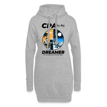 CPA Daydreams : Concilier travail et bonheur à Split - Sweat-shirt à capuche long Femme - gris chiné - Devant