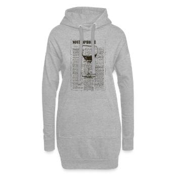 Novinophobie - Hoodie-Kleid - Grau meliert - Vorne