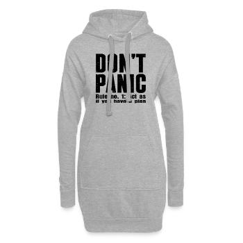 NE PANIQUEZ PAS – Règle #1 Chemise - Sweat-shirt à capuche long Femme - gris chiné - Devant