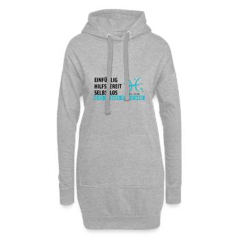 Sternzeichen Fische - Eigenschaften - Hoodie-Kleid - Grau meliert - Vorne