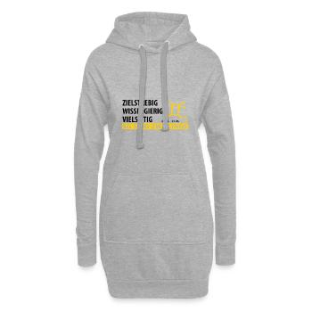 Sternzeichen Zwilling - Eigenschaften - Hoodie-Kleid - Grau meliert - Vorne