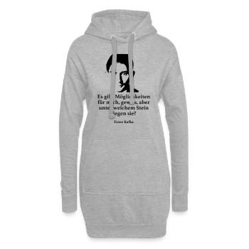 Kafka: Es gibt Möglichkeiten für mich, gewiss, ab - Hoodie-Kleid - Grau meliert - Vorne