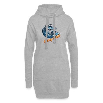 Haiway to hell - Hoodie-Kleid - Grau meliert - Vorne
