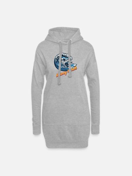 Haiway to hell - Hoodie-Kleid - Grau meliert