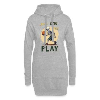 Just one last play. - Hoodie Dress - heather grey - Front
