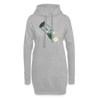 SPIEL MIT DER ZEIT - Hoodie-Kleid - Grau meliert - Vorne
