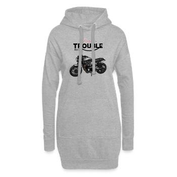 Classique moderne // Personnalisé // Moto - Sweat-shirt à capuche long Femme - gris chiné - Devant