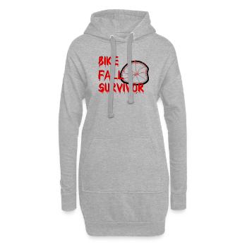 Chute de vélo Survivant Accident de vélo Bloody Halloween - Sweat-shirt à capuche long Femme - gris chiné - Devant