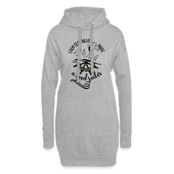 MARIN ANCRE MARINS MARINS MARINS MARINS SEA MOIN CÔTE MOTIFS - Sweat-shirt à capuche long Femme - gris chiné - Devant