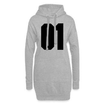 No. 01 - Hoodie-Kleid - Grau meliert - Vorne