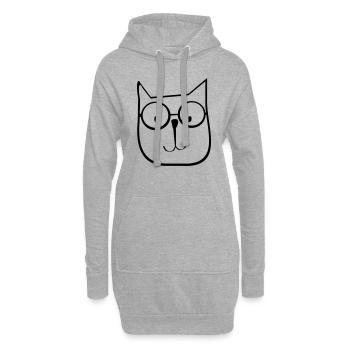 cat1 - Hoodie-Kleid - Grau meliert - Vorne
