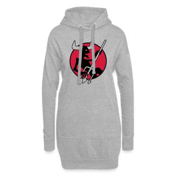 rockin_devil_3c - Hoodie-Kleid - Grau meliert - Vorne