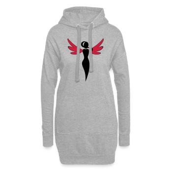 fee - Hoodie-Kleid - Grau meliert - Vorne