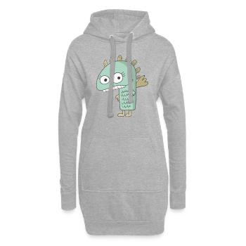Monster - Hoodie-Kleid - Grau meliert - Vorne