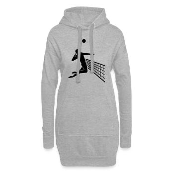 Volleyball - Hoodie-Kleid - Grau meliert - Vorne