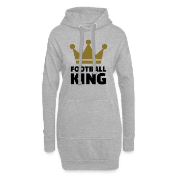 Football King - Hoodie-Kleid - Grau meliert - Vorne
