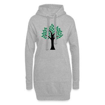 Baum - Hoodie-Kleid - Grau meliert - Vorne