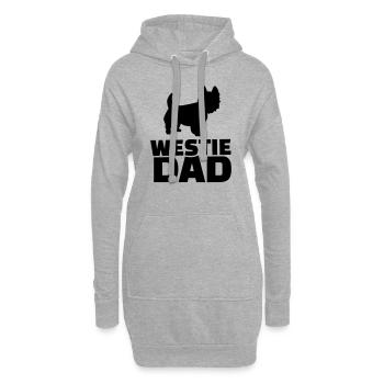 Westie - Hoodie-Kleid - Grau meliert - Vorne