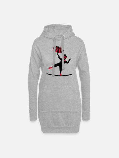 Zirkus - Hoodie-Kleid - Grau meliert