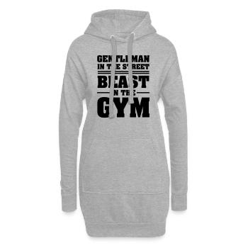 Gentleman In The Street - Beast In The Gym - Hoodie-Kleid - Grau meliert - Vorne