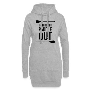 If In Doubt Paddle Out - Hoodie-Kleid - Grau meliert - Vorne