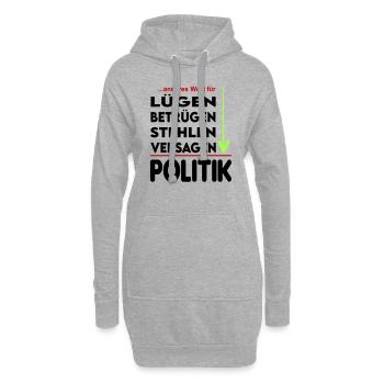 Politik Versager Lügner Betrüger FDP SPD Grüne - Hoodie-Kleid - Grau meliert - Vorne