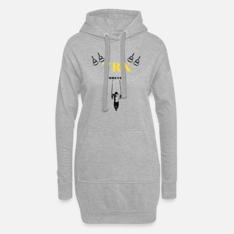 TRX forever Training Geschenkidee Training - Hoodie-Kleid - Grau meliert
