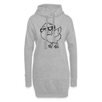 Canetons Dabbing Party cool - Sweat-shirt à capuche long Femme - gris chiné - Devant