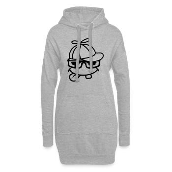 Face Comic Propeller Cap Éolienne - Sweat-shirt à capuche long Femme - gris chiné - Devant