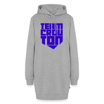 TEAM CROUTON - Sweat-shirt à capuche long Femme - gris chiné - Devant