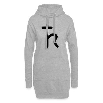 Astrologisches Symbol Saturn - Hoodie-Kleid - Grau meliert - Vorne