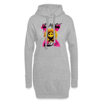 No More Rules a - Hoodie-Kleid - Grau meliert - Vorne