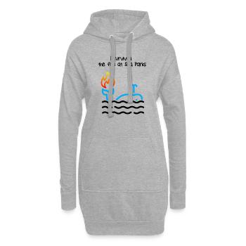 I survived the fire at Sea Parks - Hoodie Dress - heather grey - Front