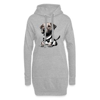 Labradorbesitzer Labrador Retriever Hundewelpe - Hoodie-Kleid - Grau meliert - Vorne