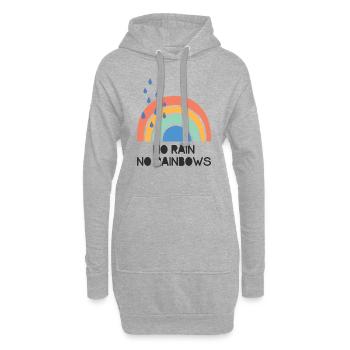 Pas de pluie pas d’arcs-en-ciel - Sweat-shirt à capuche long Femme - gris chiné - Devant