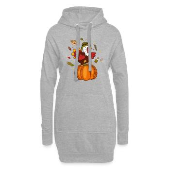 Thanksgiving-Tag, lustiger Truthahn, - Hoodie-Kleid - Grau meliert - Vorne