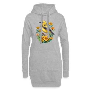 Gelber Fink - Hoodie-Kleid - Grau meliert - Vorne