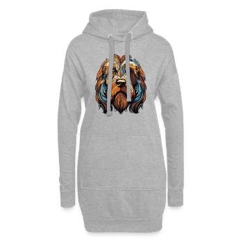 Chien Animal Chien - Sweat-shirt à capuche long Femme - gris chiné - Devant