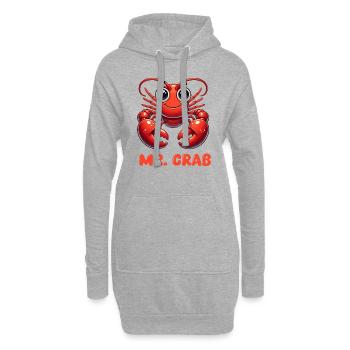 krabbe - Hoodie-Kleid - Grau meliert - Vorne